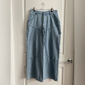 Edikted Blue and White Striped Denim